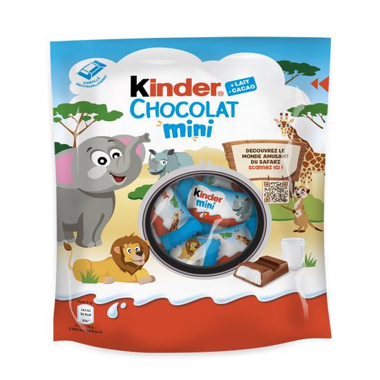 Chocolat Mini barres de chocolats au lait emballés individuellement, 96 g –  Kinder : Barre régulière