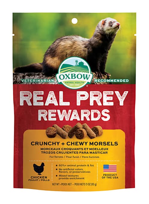 Oxbow Real Prey Rewards Crunchy & Chewy Chicken Ferret Treats (3 oz)