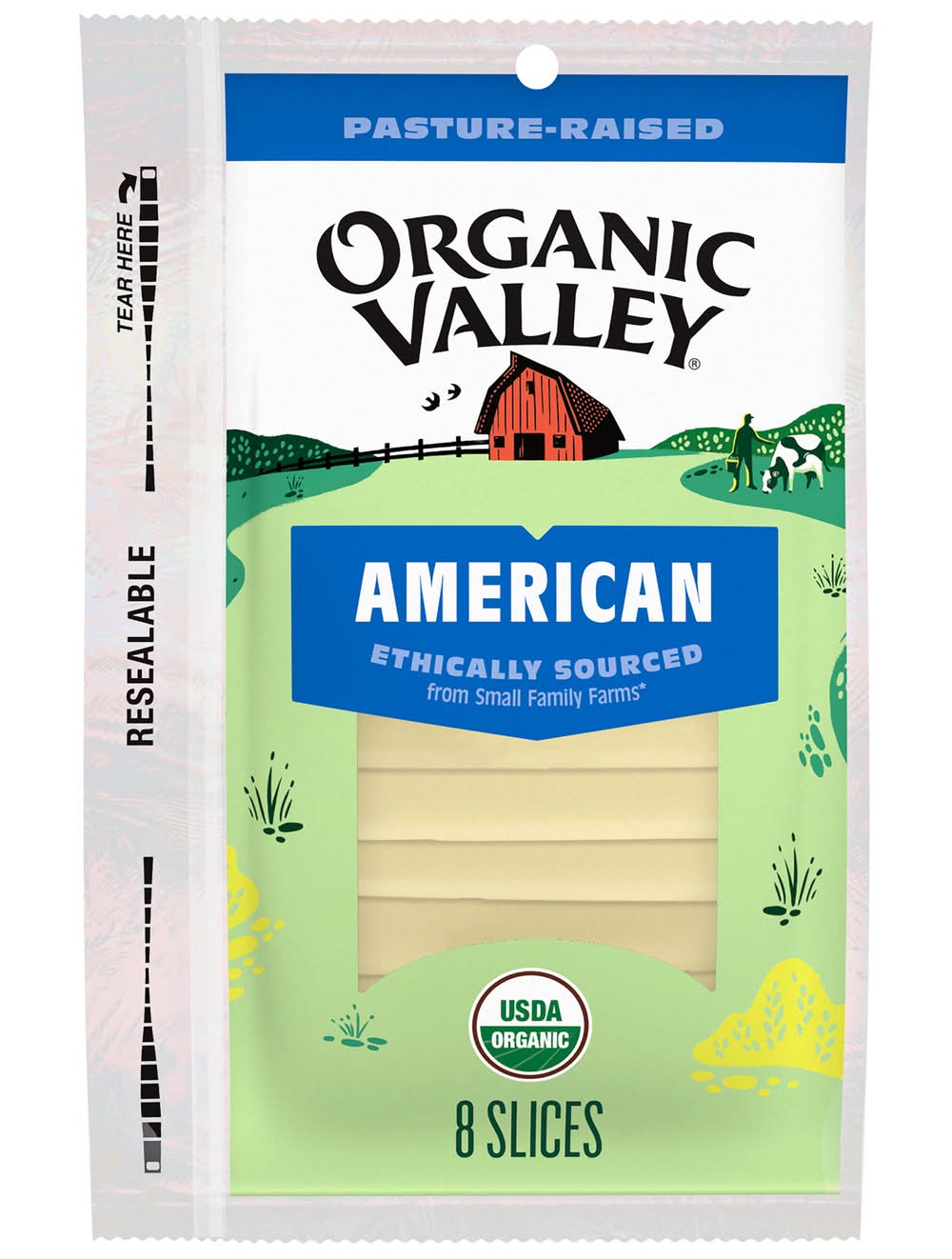 Organic Valley American Cheese Slices (6 oz, 8 ct)