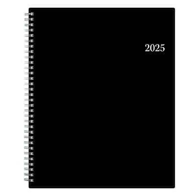 Blue Sky 2025 Weekly + Monthly Planning Calendar, 11.18"x9.37", Black