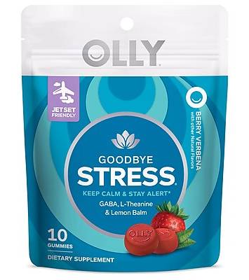 OLLY Goodbye Stress Gummy, Berry Verbena, 10/Pack (01598)