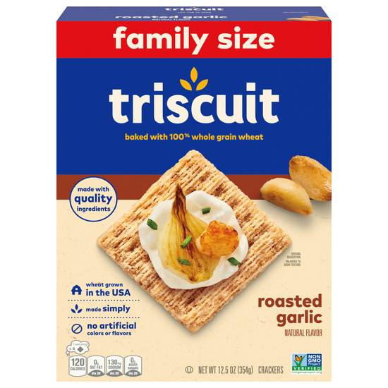 Triscuit Roasted Garlic Crackers Family Size