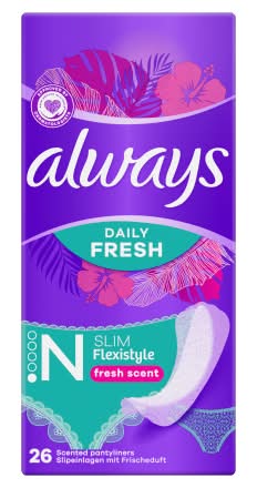Always Dailies Daily Fresh Slim Flexistyle Panty Liners, With Fresh Scent