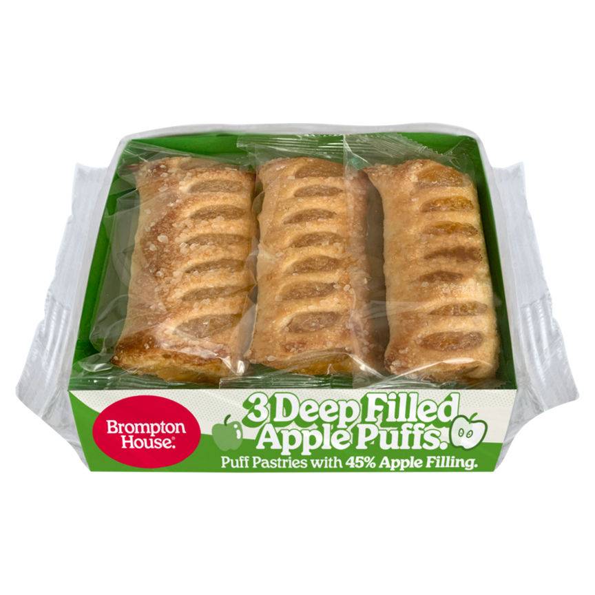 Brompton House Deep Filled Apple Puffs 3 x 50g (150g)