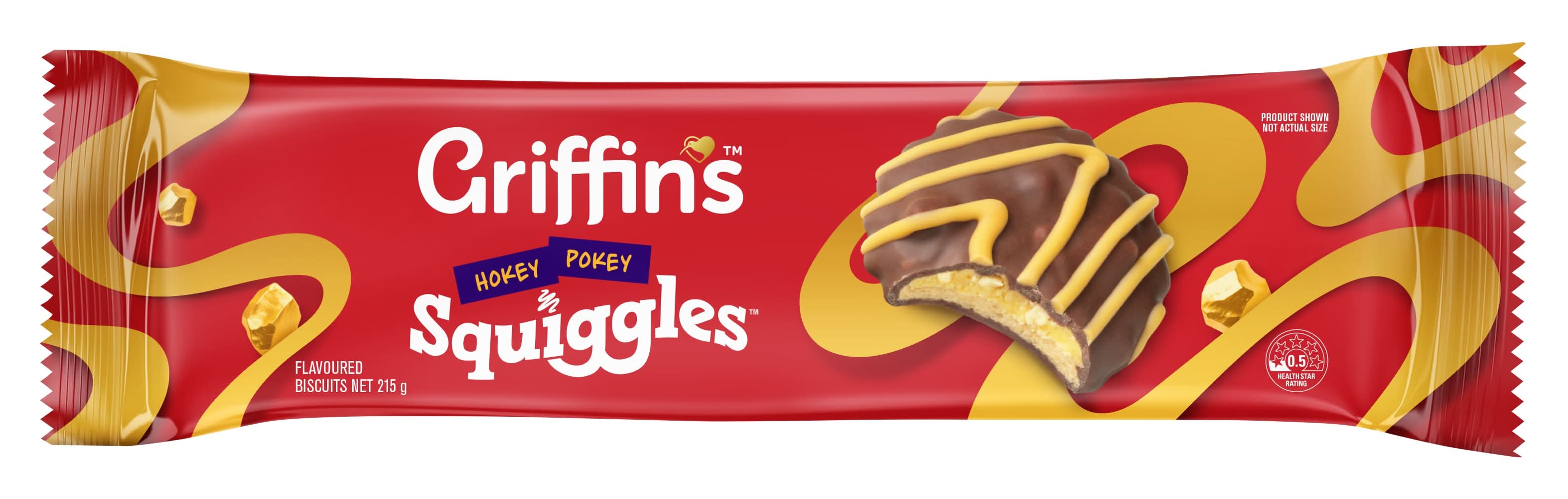 Griffins Biscuits Squiggles Hokey Pokey 215gm