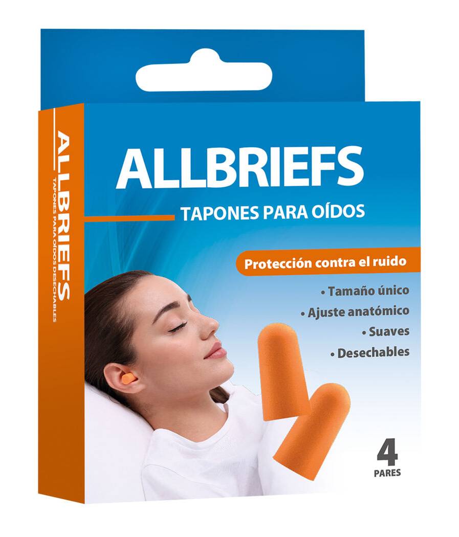 Allbriefs Tapones de Oído 4 Pares