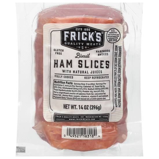 Frick's Biscuit Ham Slices (hardwood smoked)