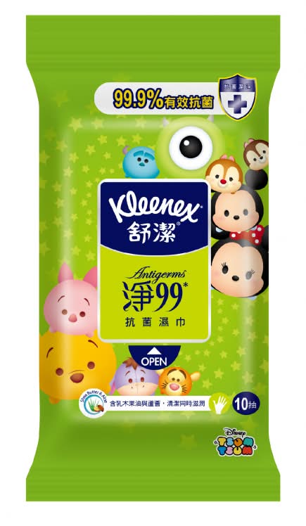 舒潔淨99抗菌濕巾10抽