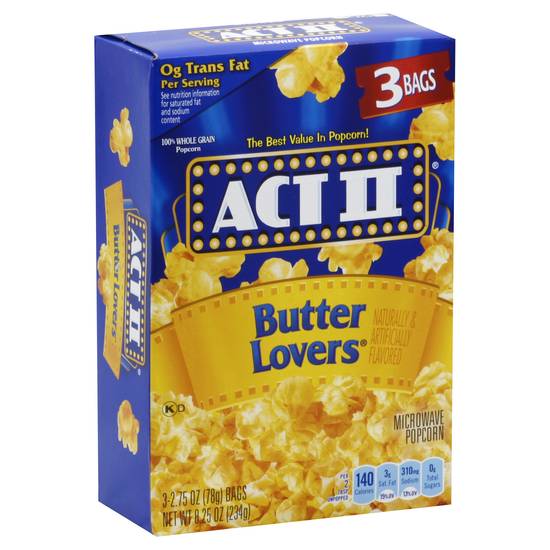Act Ii Microwave Popcorn (butter) (3 ct )