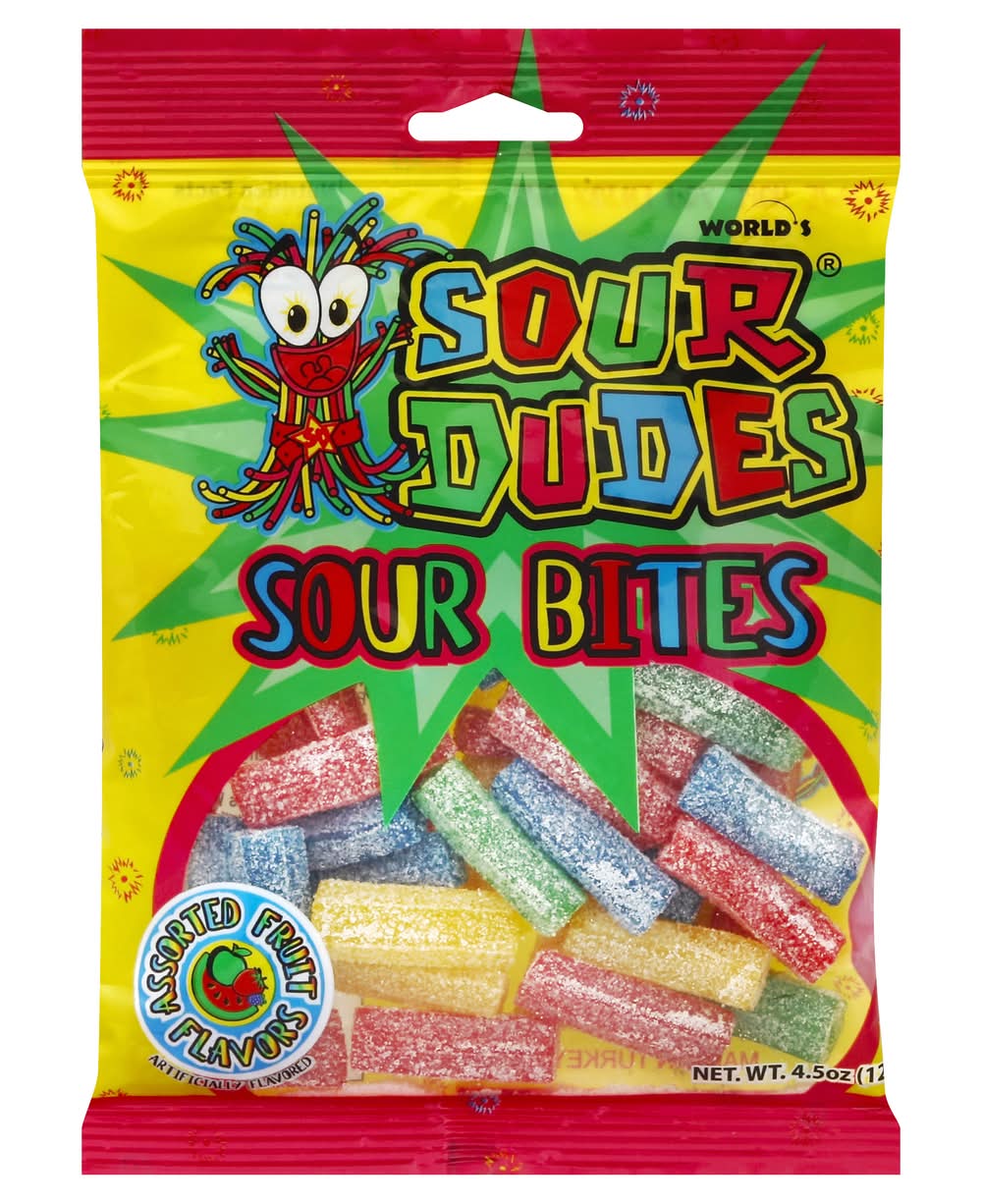 Sour Dudes Bites Assorted Fruit Flavors (4.7 oz)