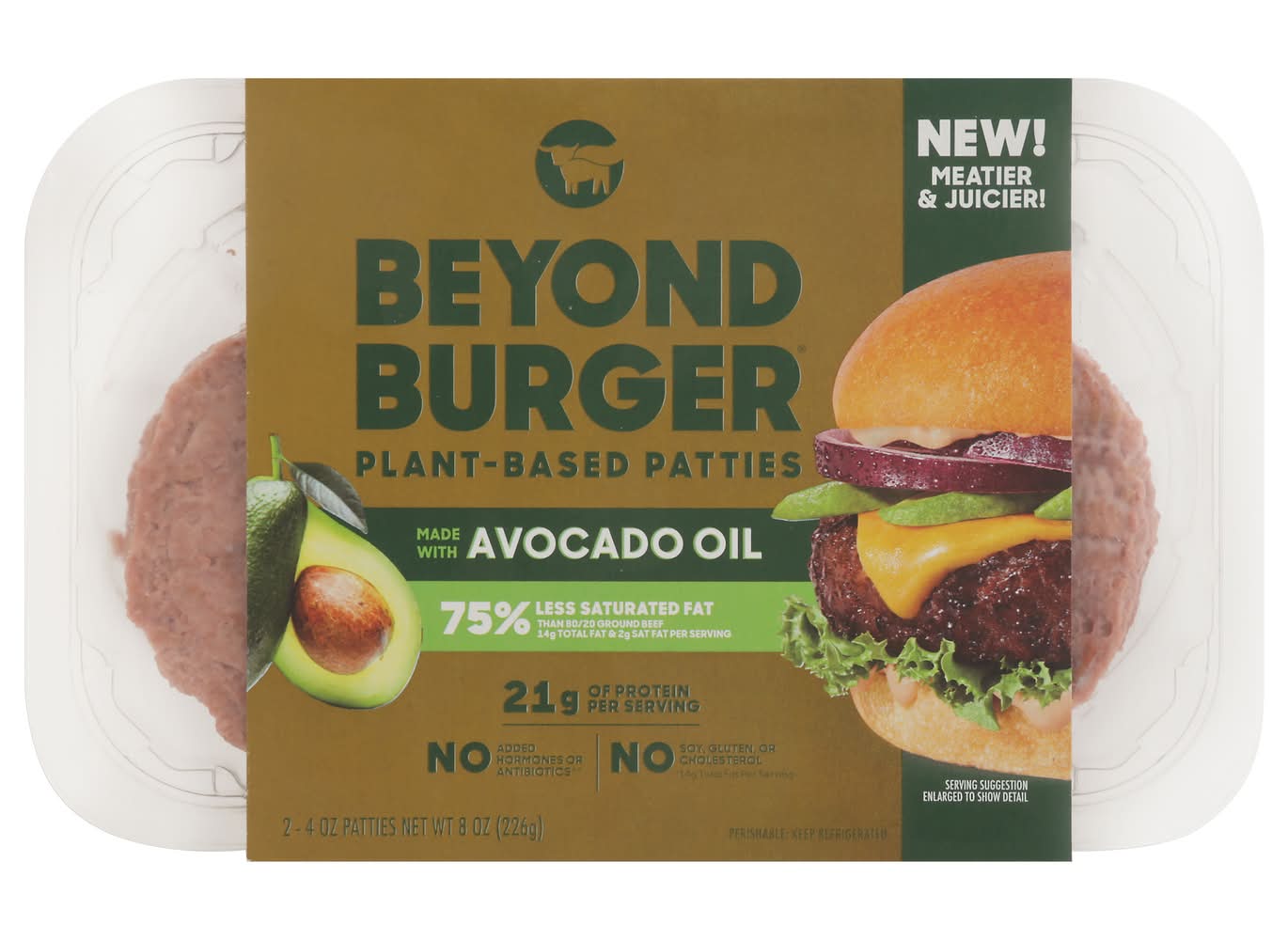 Beyond Burger Plant Based Patties Made With Avacado Oil (8 oz, 2 ct)