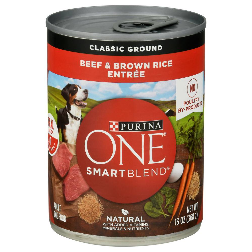 Purina One Smartblend Beef & Brown Rice Entree Adult Dog Food (13 oz)