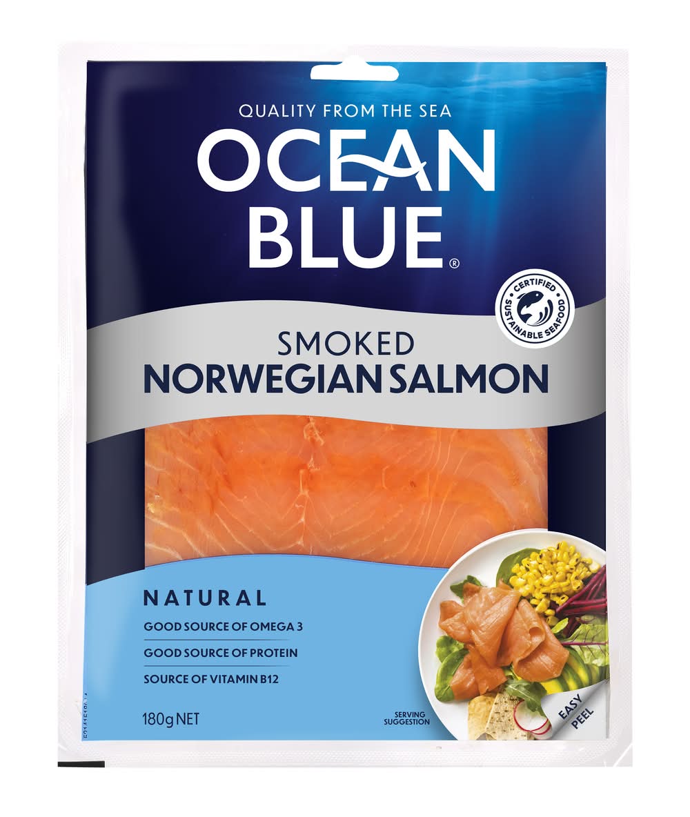 Oceanblue Natural Sliced Smoked Salmon (180g)