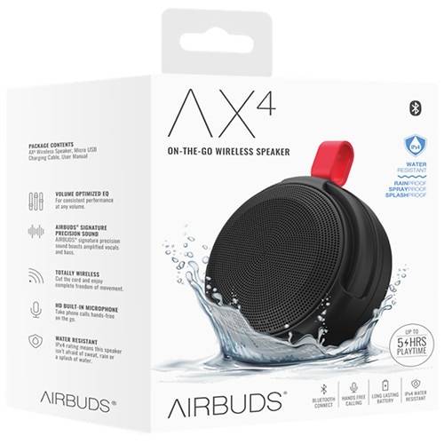 Airbuds AX4 On-The-Go Waterproof Wireless Bluetooth Speaker - 1.0 ea