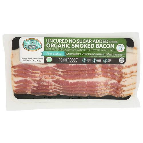 Pederson's Organic No Sugar Added Uncured Smoked Bacon