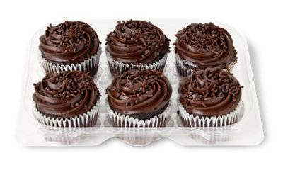 Chocolate Fudge Cupcakes 6 Count - Each