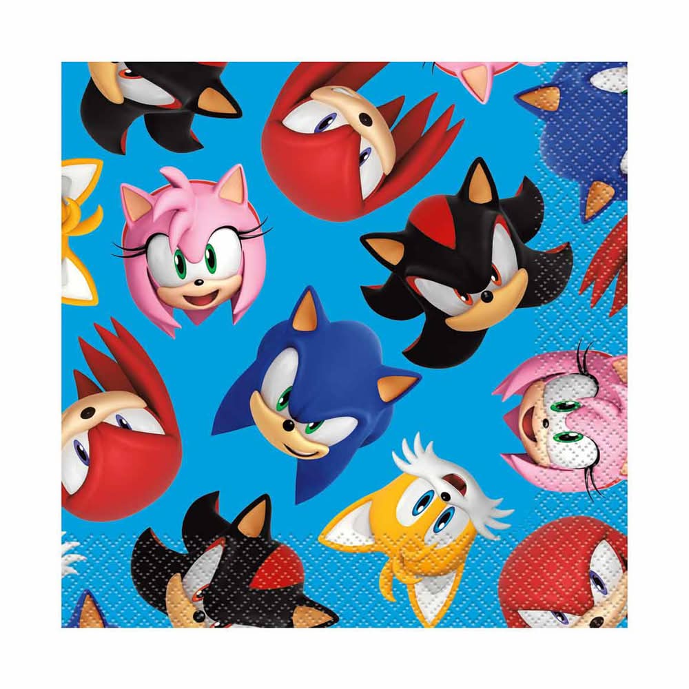 Sonic the Hedgehog Lunch Paper Napkins, Assorted (16 ct)