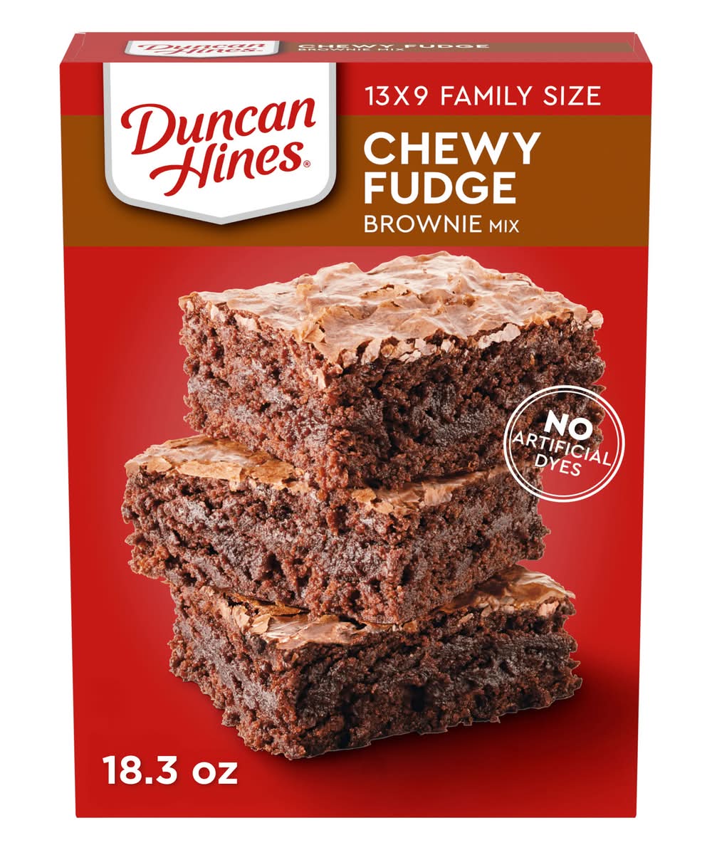 Duncan Hines Brownie Mix Family Size, Chewy Fudge (18.3 oz)