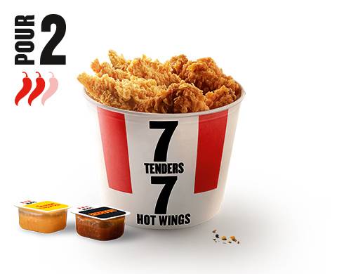Bucket 7 Tenders® + 7 Hot Wings®