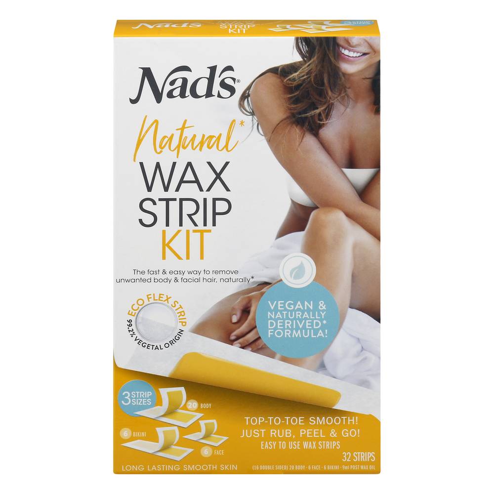Nad's Natural Wax Strip Kit (32 ct)