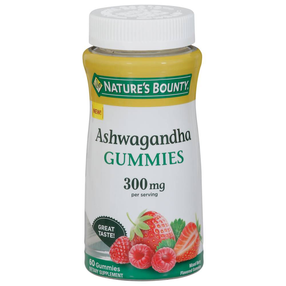 Nature's Bounty 300 mg Mixed Berry Flavored Ashwagandha Gummies