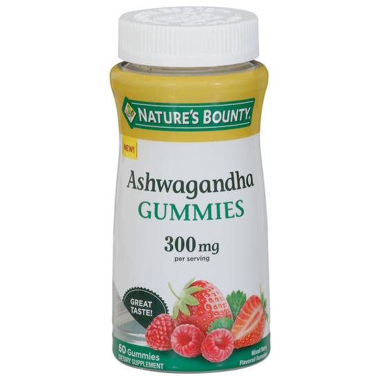 Nature's Bounty 300 mg Mixed Berry Flavored Ashwagandha Gummies