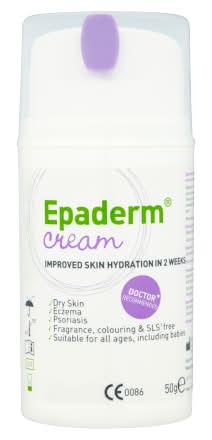 Epaderm Eczema,Dry Skin,Psrorias, Fragnance ,Colouring For All Ages Improved Skin Hydration Cream (50g)