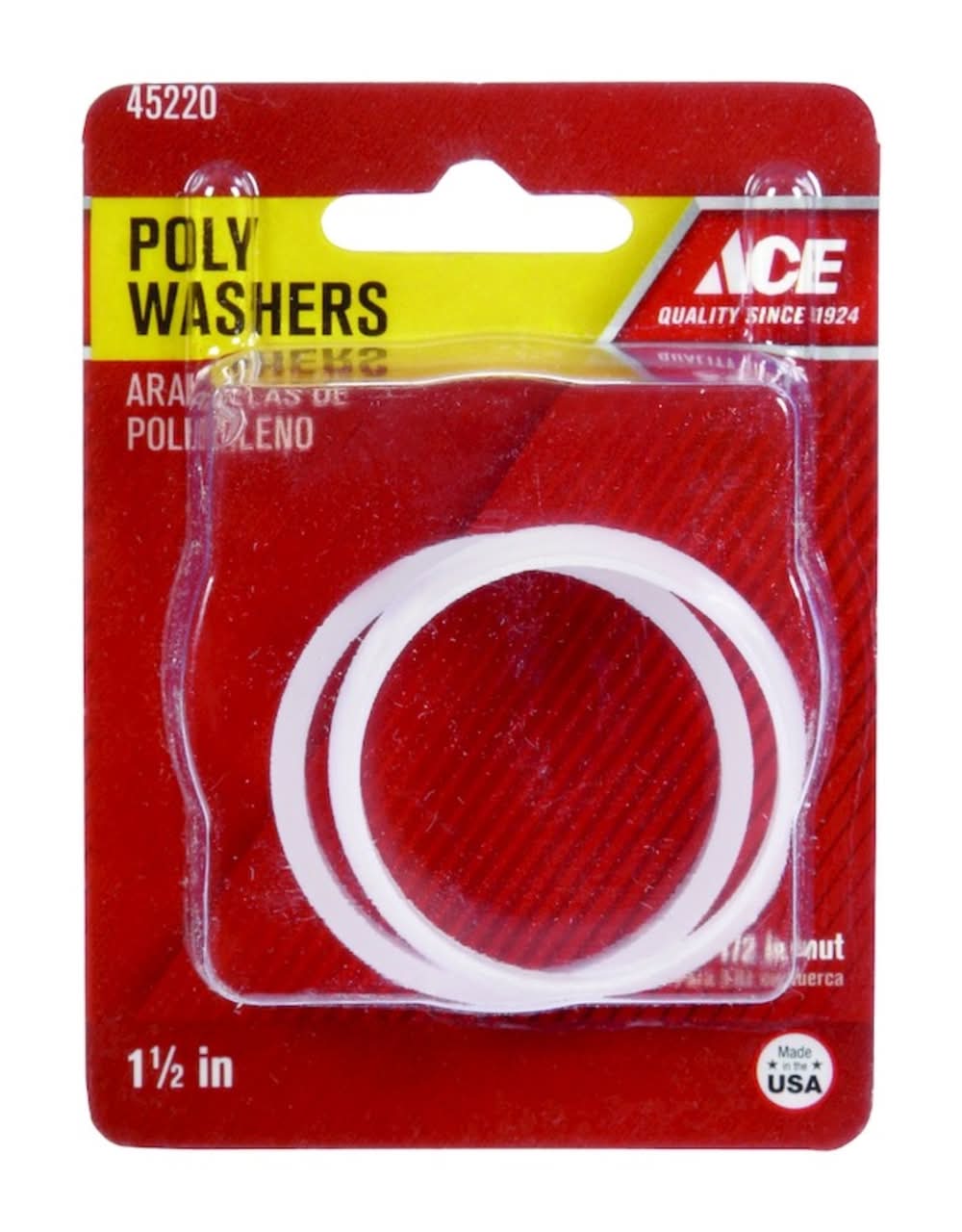 ACE 1-1/2 In. D Plastic Poly Washer 2 Pk
