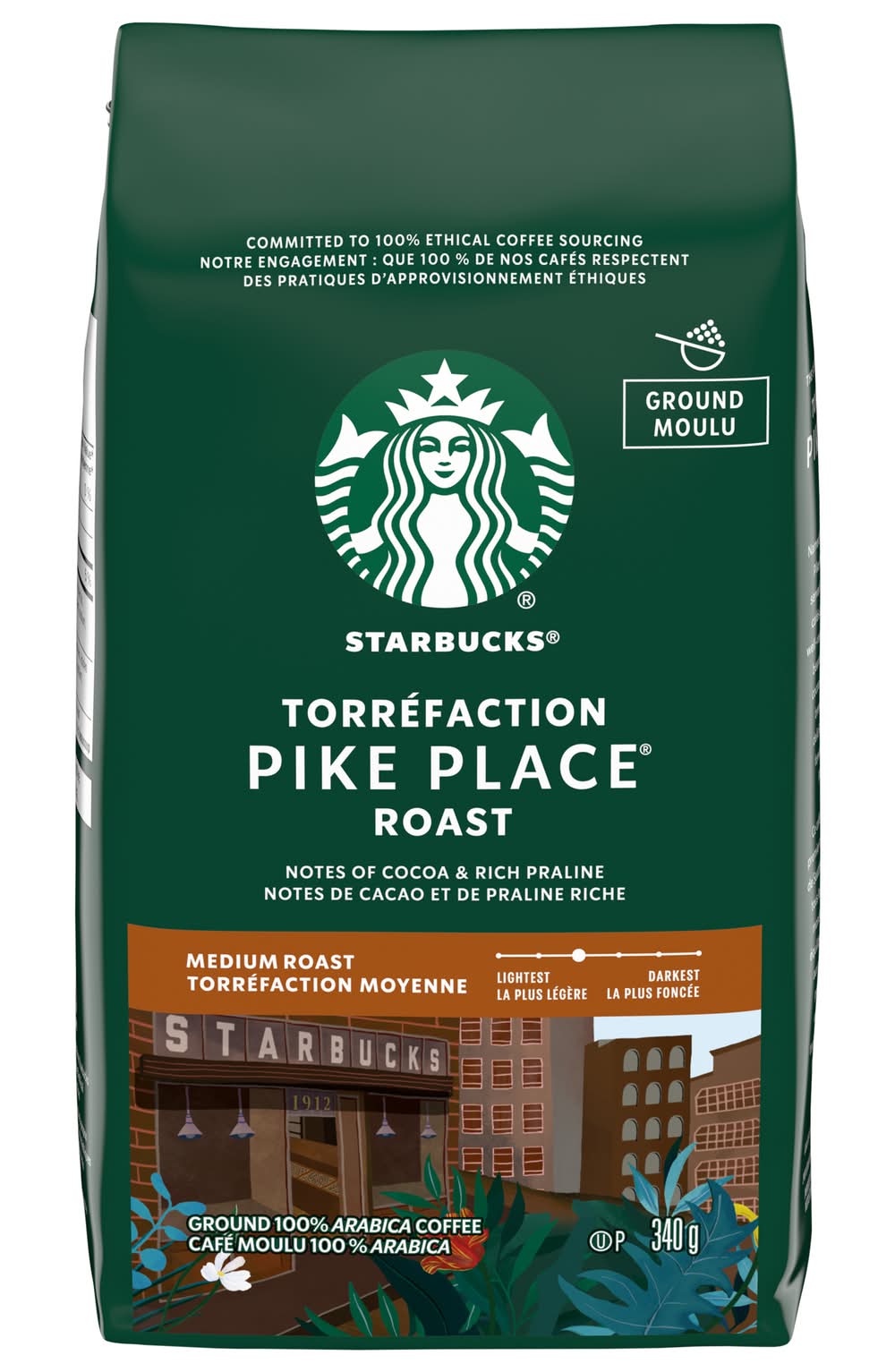 Starbucks Pike Place Roast Ground Coffee (340 g)