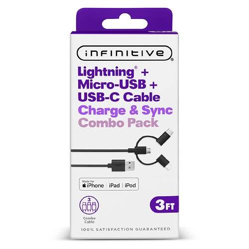 Infinitive Combo Charge & Sync Cable 3 ft - 1.0 ea