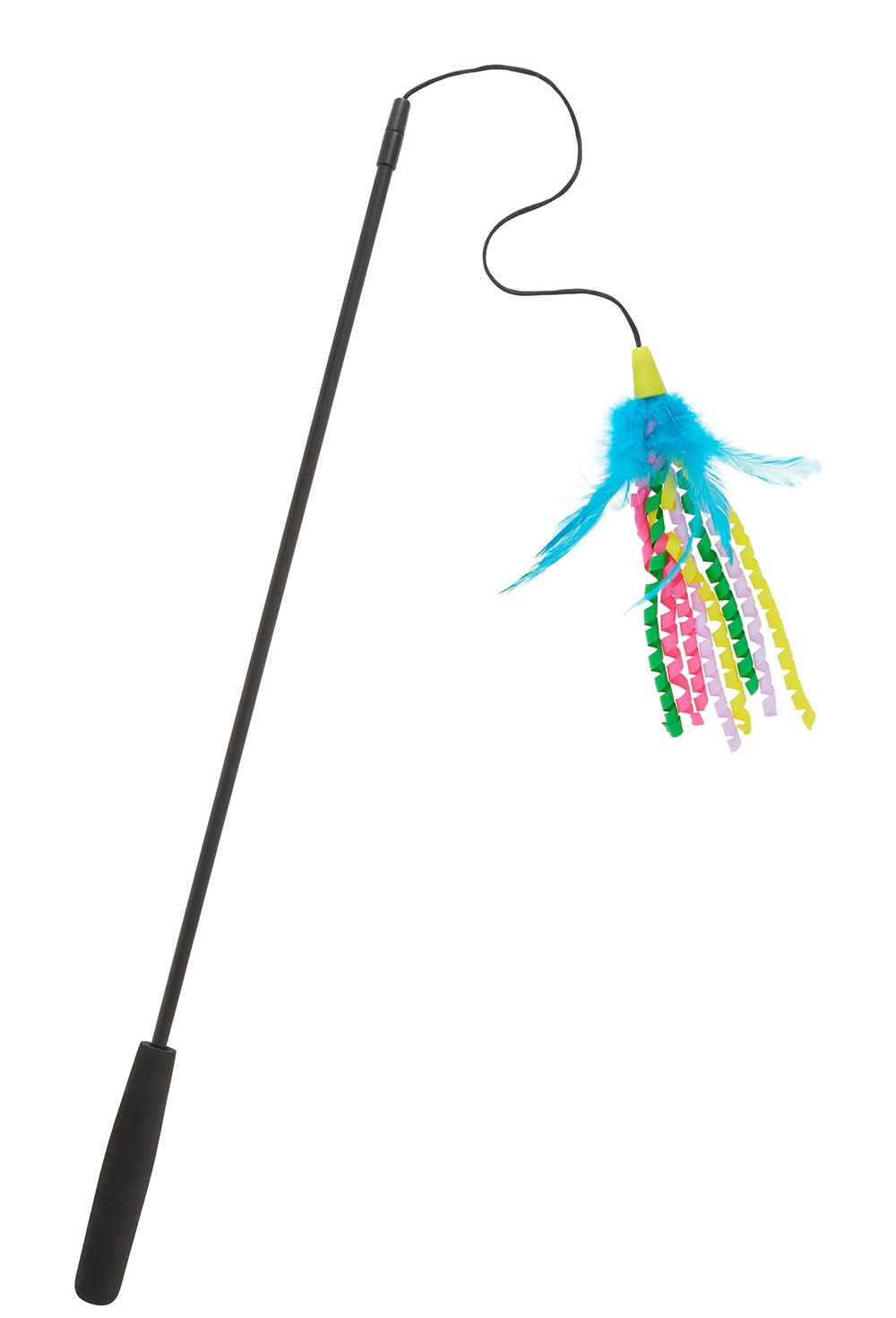 Whisker City® Multi Ribbon Boa Teaser Toy Wand (Color: Multi Color)