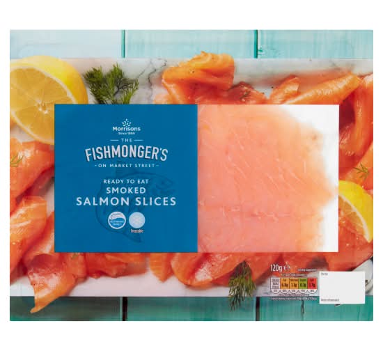 Morrisons The Fishmonger's on Market Street Smoked Salmon Slices (120g)