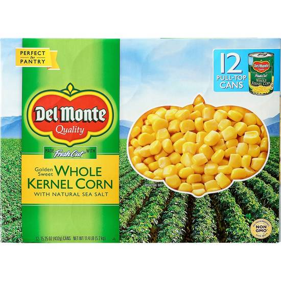 Del Monte Golden Sweet Whole Kernel Corn (12 ct, 15.25 oz)