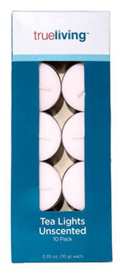 True Living Unscented Tea Lights (8 x 0.35 oz)