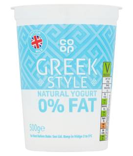Co-op Greek Style Natural Yogurt 0% Fat 500g