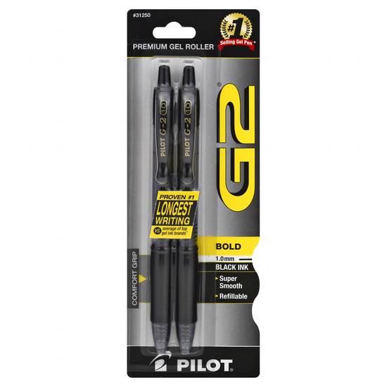 Pilot Bold Black Ink Gel Pens (2 ct)