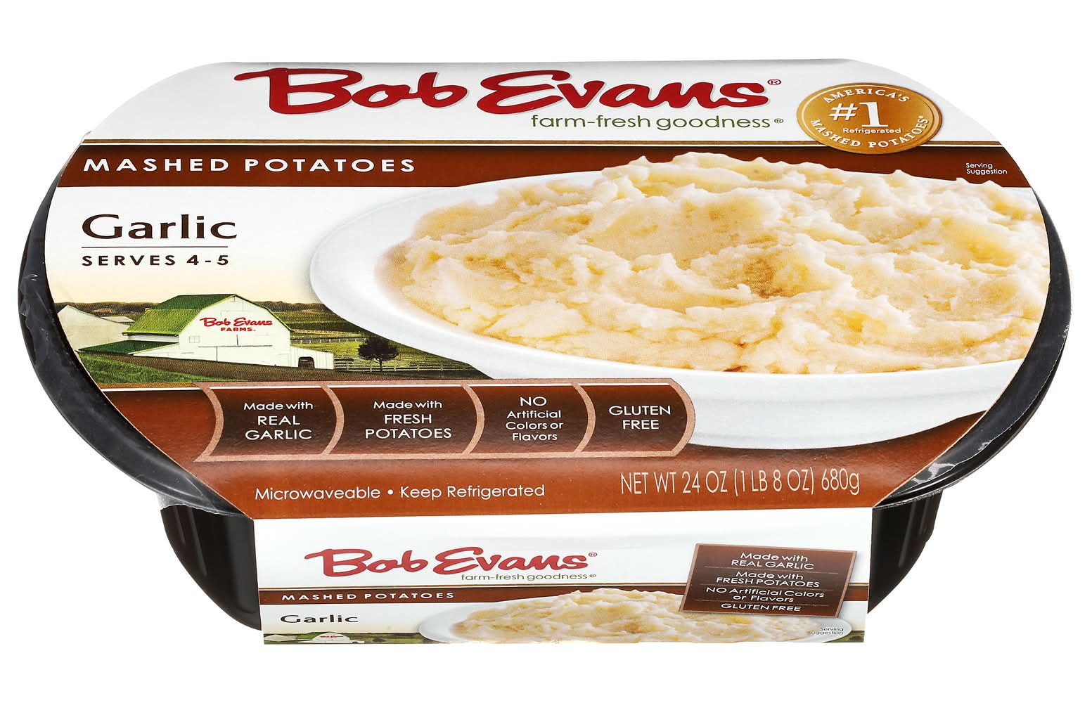 Bob Evans Mashed Potatoes, Garlic (24 oz)