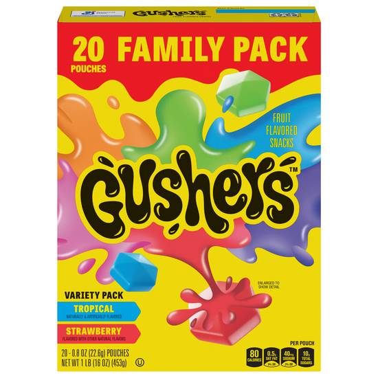 Fruit Gushers Family pack Fruit Flavored Snacks (20 ct)