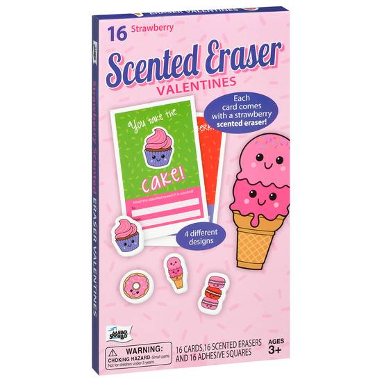 Mello Smello Valentines Strawberry Scented Erasers