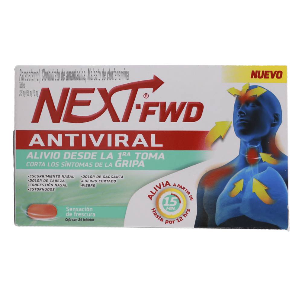 Next · Fwd antiviral tabletas (24 un)