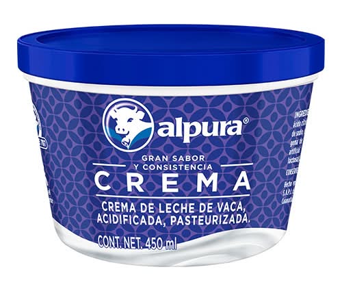 Alpura · Crema de leche de vaca acidificada (450 ml)