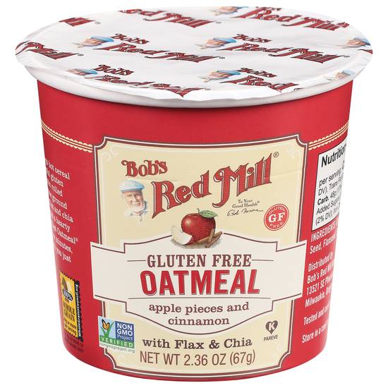 Bob's Red Mill Gluten Free Oatmeal Apple Pieces & Cinnamon With Flax & Chia