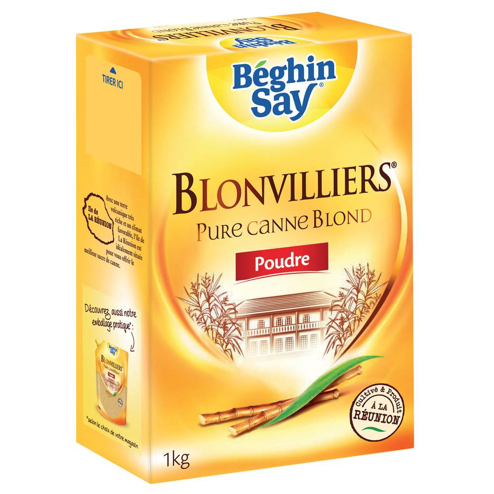 Béghin Say - Blonvilliers sucre roux de canne en poudre (1kg)