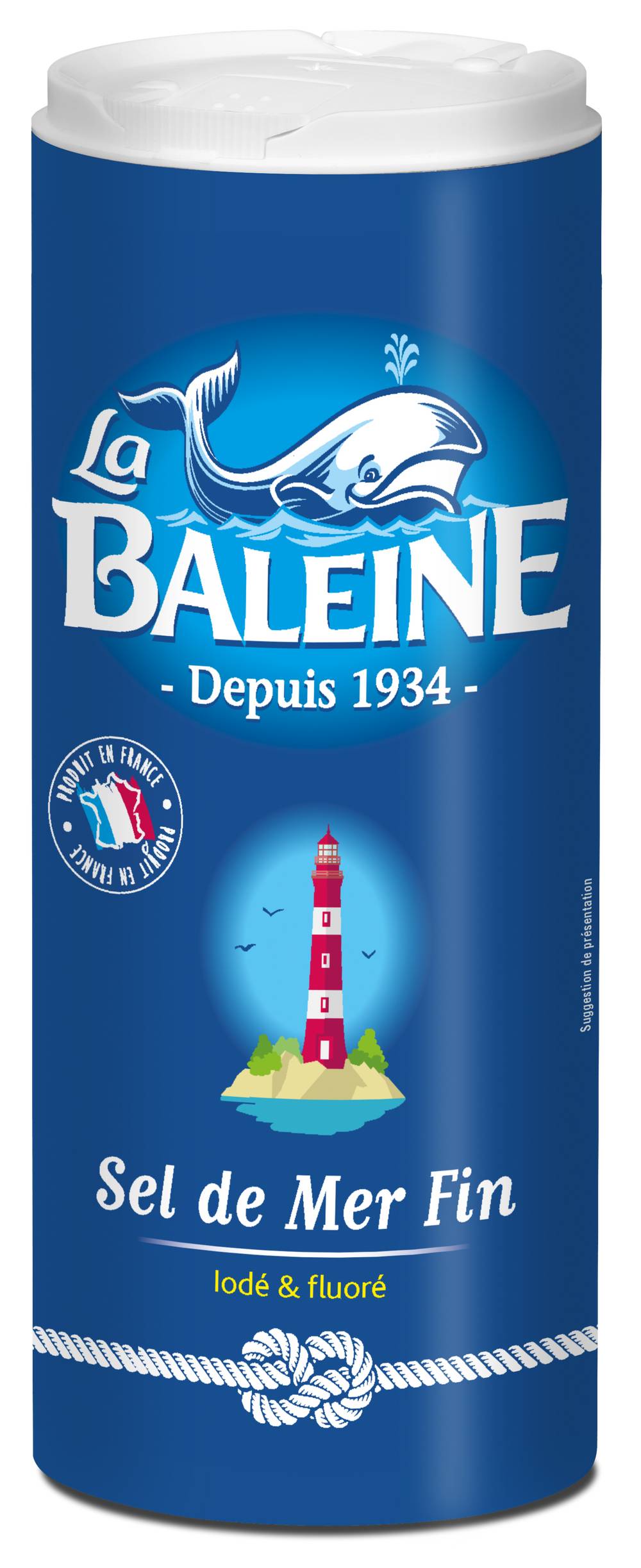 La Baleine - Verseuse sel fin iode et fluore (550g)