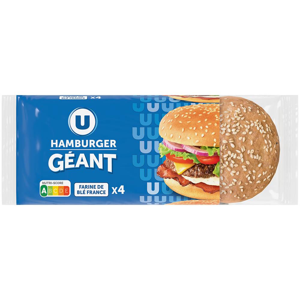 Les Produits U - Pain géant spécial por hamburger (4)