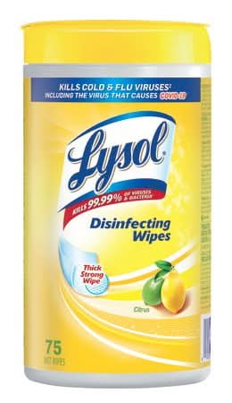 Lysol Disinfecting Wipes, Citrus (75 ct)