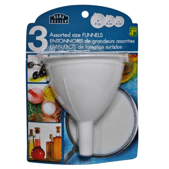 Rama Design Kitchen Funnel Set - 3Pk (6,8 & 9 CM) (##)