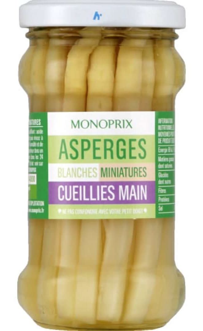 Monoprix - Asperges blanches miniatures cueillies main (110g)