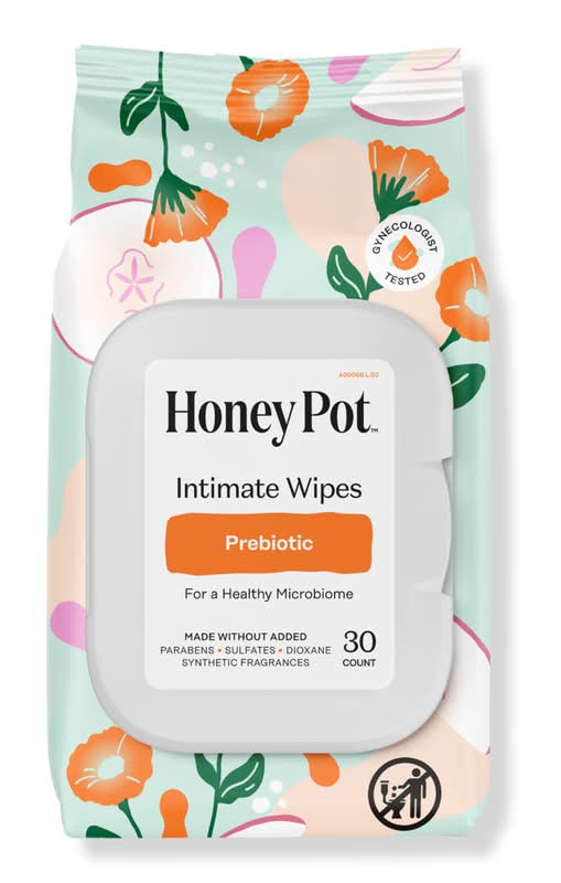 The Honey Pot Prebiotic Feminine Cleansing Wipes 30 Count ct