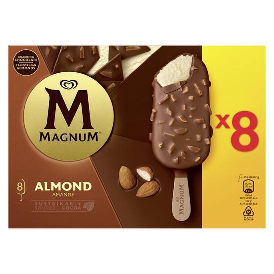 Magnum glace bâtonnet amande 8x110ml - 656g